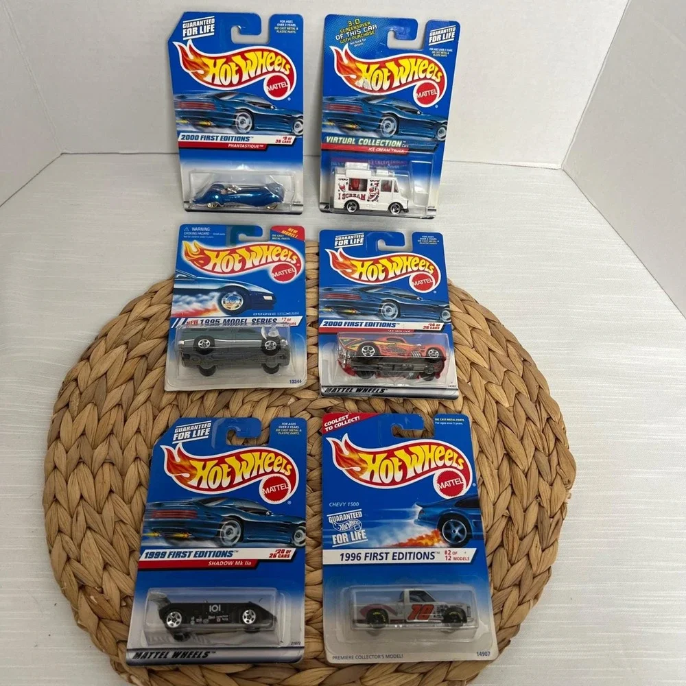 Hot Wheels Vintage Lot 6 Cars 1995-2000 First Editions Chevy 1500 Dodge Ram 1500